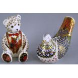 Two Royal Crown Derby limited edition paperweights, "Red Bow Tie" number 933/950, 12cm high and "