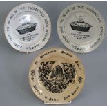 A pair of Denby Dale pie commemorative plates, in aid of the Huddersfield Royal Infirmary 1928, 24cm