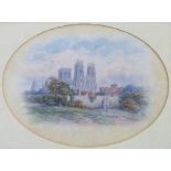 George Fall (1848-1925), "York Minster" (from the North West) and "The River Ouse, York" (Lendal