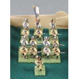 15 various Napoleonic War toy soldiers of Westphalian Line Infantry