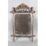 A 19th Century rectangular bevelled plate wall mirror contained in a faux bamboo frame 18" x 11 1/2"