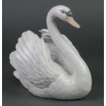 A Lladro figure of a swan 5231 7"