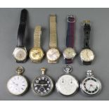 An Army issue plated cased black dial 30 hour non luminous pocket watch, the dial inscribed B.L.