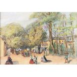 19th Century watercolour, Government House Cape Town, unsigned 7" x 10"