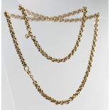 A 9ct gold belcher link necklace, 46 grams