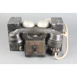 A Telephone Manufacturing Company field telephone, telephone set F Mk 1 no.57007 dated 1940 and with