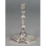 A Georgian design silver taper stick, Sheffield 1975, 176 grams 4"