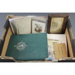 A First World War embroidered postcard and other postcards etc