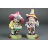 A pair of 19th Century Mansion House dwarfs 5 1/2" and 6"