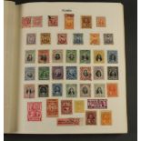 An album of used stamps including Silesia, Ecuador, French Sudan, Tahiti, Guadeloupe, Fernado Poo