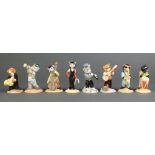 A Beswick cat band - Trad Jazz Tom CC5 4 1/2", Calypso Kitten CC2 4", Bavaria Brass CC8 3 3/4",