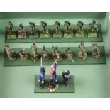 19 painted figures of Napoleonic soldiers