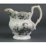 An 18th Century transfer print commemorative jug - To the memory of his late Majesty King George IV,