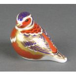 A Royal Crown Derby Imari pattern paperweight in the form of a bird 3 3/4"