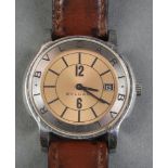 A gentleman's Bvlgari Solotempo steel cased quartz calendar wristwatch, stamped ST35S D85804 on a
