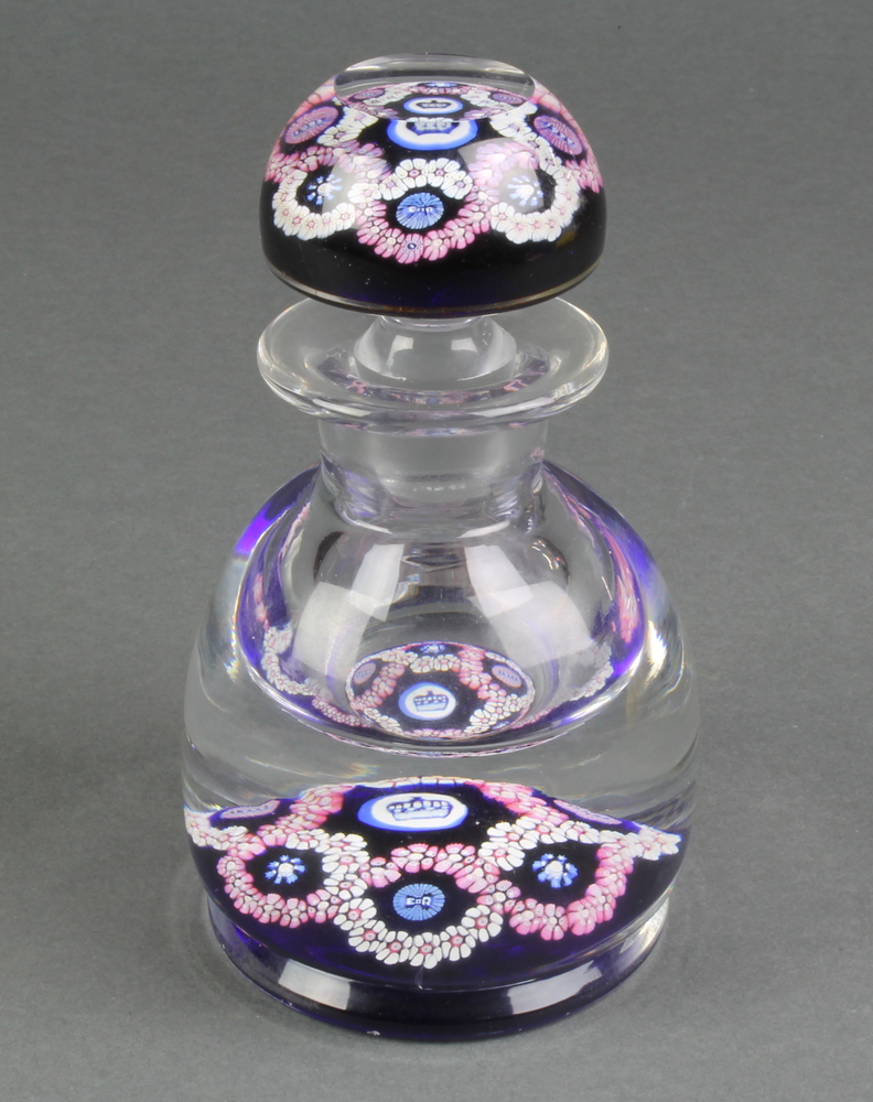 A Whitefriars limited edition millefiori inkwell celebrating the Queen's Silver Jubilee 6" There are