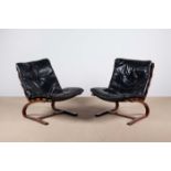 A PAIR OF BENTWOOD EASY CHAIRS, 1970s, o