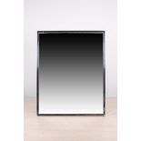 A CHROME FRAMED WALL MIRROR, 1970s, 111c