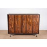 A ROSEWOOD SIDE CABINET, DANISH, 1960s,