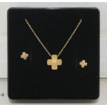 9ct Gold cased Necklace and Earring set