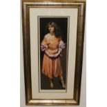 Large Framed limited edition picture, Study of Karen, signed, Robert Lenkiewicz