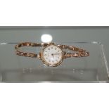 Swiss Ladies 9ct Gold Wristwatch G.W.O made by Reid