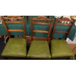 Set of four Late Victorian / Edwardian dining chairs