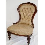 Victorian Button / spoon back nursing chair, very good condition