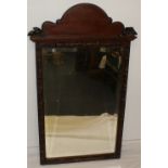 Victorian / Edwardian carved Mahogany wall mirror