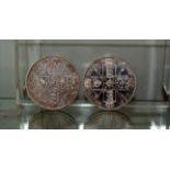 1887 and 1889 Sterling silver Victorian Double Florins, Very High Grade