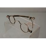 Pair of Sterling silver Georgian Reading glasses, Circa 1800, marked, good condition