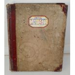 Rare scrap book dated 1873 containing collection of international and national crests