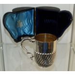 Stunning Leather Cased Sterling Silver London 1890 Tankard, Made By John Newton Webb 'Mappin and