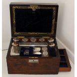19th century Kingswood vanity box, Joseph Pearce London 1846 - 1873 circa 1850, box is complete or