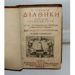 Mid-17th century Greek Book dating to 1653, Vetus Testamentum Graecum ex Verfione septuaginta