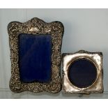 2 Victorian / Edwardian period silver photo frames