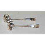 Pair of Victorian Silver sauce ladles, London 1879 William Wheatcroft Harrison, 15.5cm and gross