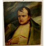 Early 19th century Oil on canvas of Napoleon, Unsigned, 55.5 x 46.5cm