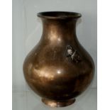 Rare 18th / 19th century Chinese Bronze beetle vase, marked to base
