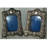 Matched Pair of stunning Victorian sterling silver Photo Frames, Chester 1900 makers marked James
