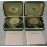 2 cased 1972 silver proof coins