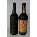 Bottle of 1967 Vintage Vinho Velho Do Porto and 1 other bottled drink