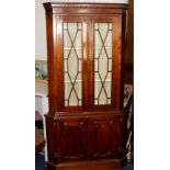 Victorian style Mahogany corner cabinet with beautiful interior