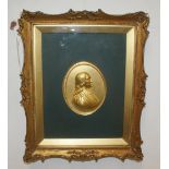 Framed Gilt plaque, 19th century, William Harvey