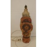 Signed Rooke pottery lamp