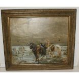 Stunning Framed Oil on canvas painting By George Smith R.S.A, signed lower right, Titled: Misty