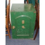 Large Victorian metal safe with key