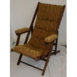 Upholstered 'steamer' deck chair, 1920's - 30's