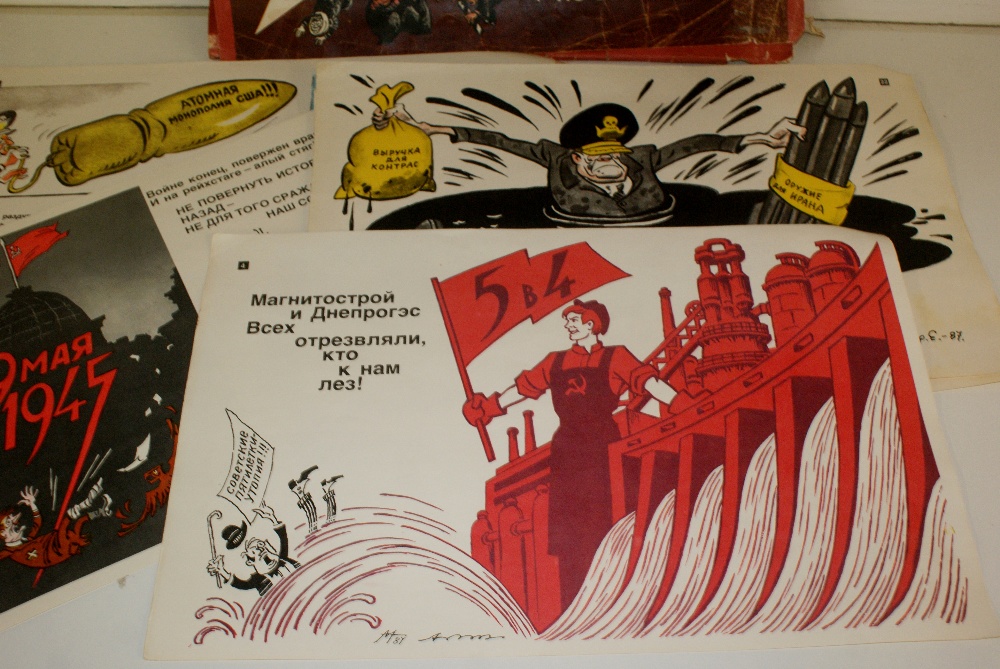 Folder containing Rare Russian Political posters, Propaganda - Image 3 of 5