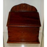19th century Mahogany candle box with lift up lid, 26cm x 20cm